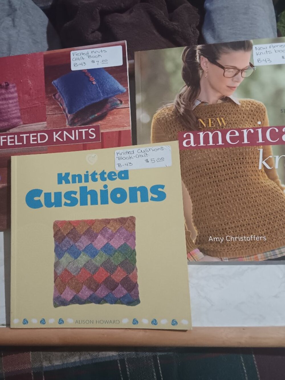 3 Book Lot New American Knits + Felted Quilts + Knitted Cushions Bundle